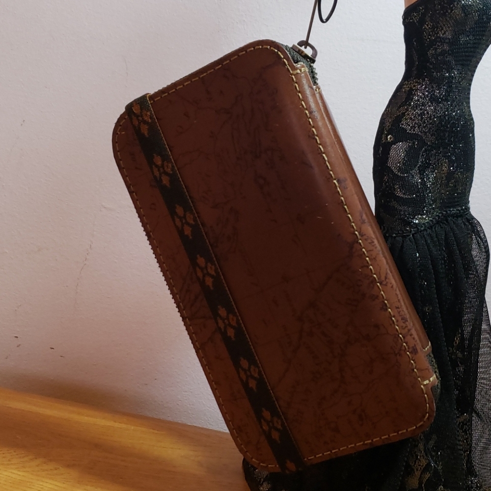 Authentic Leather Wallet with Map by Patricia Nash